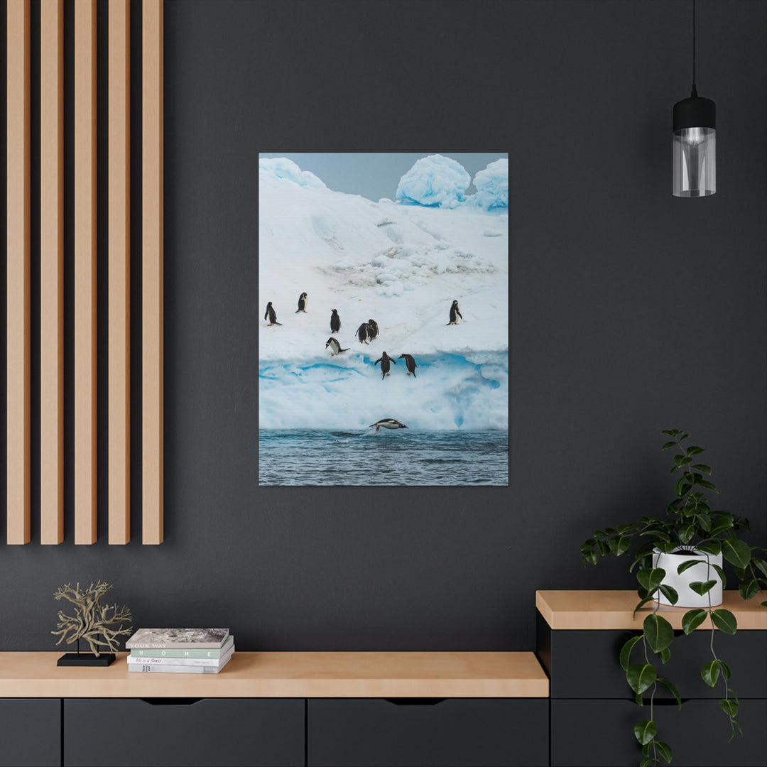 Porpoising Penguin - Canvas