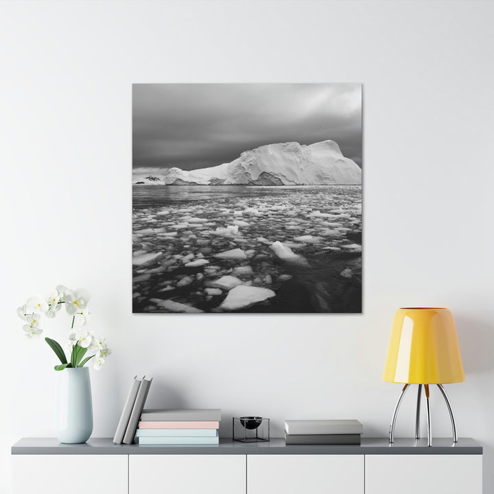 Lane of Ice In Black and White - Canvas