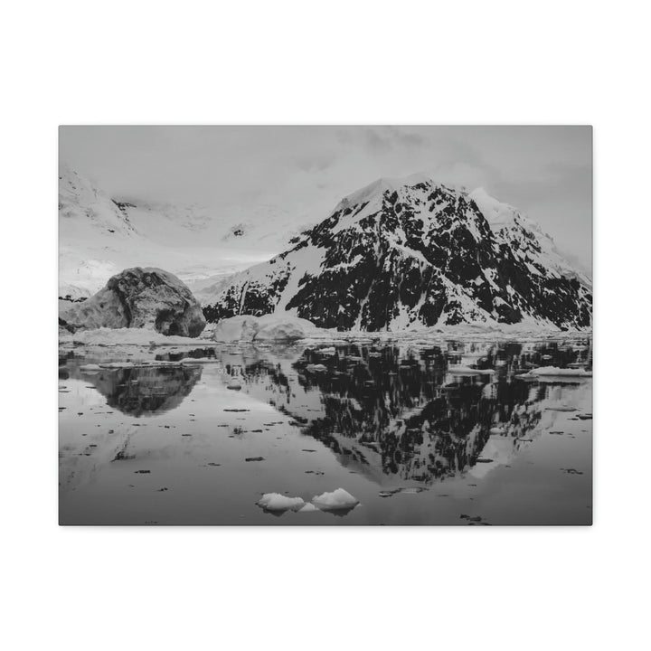 Reflected Calm in Black and White - Canvas