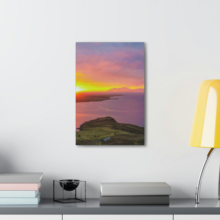 Sunset Over the Fjord Part 1 - Canvas