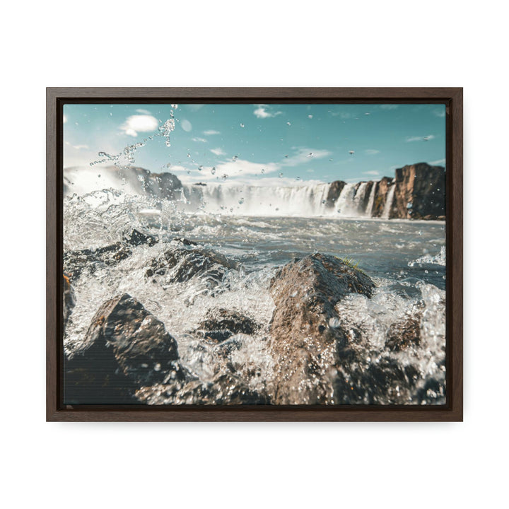 Goðafoss Splash - Canvas with Frame