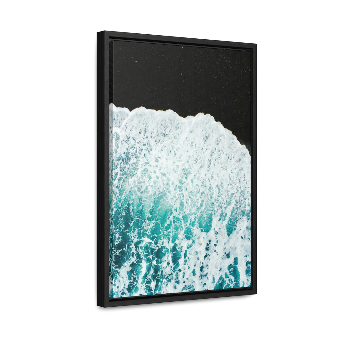 A Wave on Volcanic Sand - Canvas with Frame