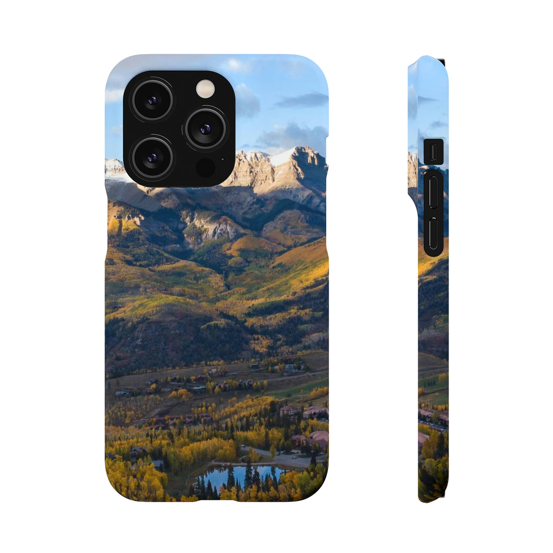 Glowing Mountainside - Phone Case