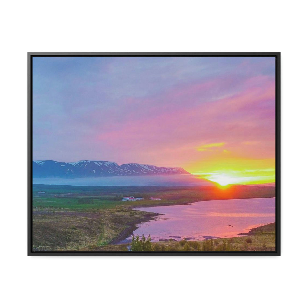 Sunset Over the Fjord Part 2 - Canvas with Frame