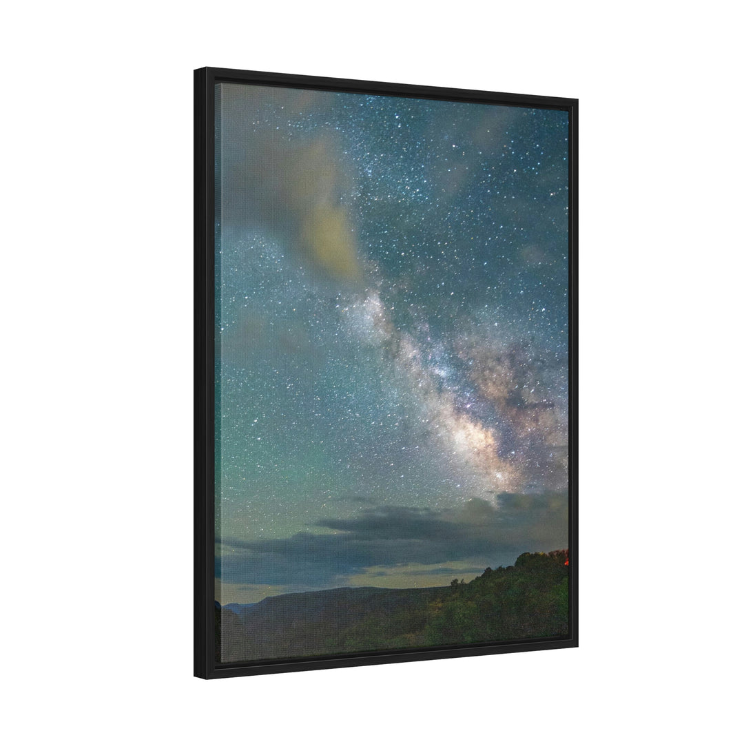 Milky Way Through the Clouds Part 1 - Canvas with Frame