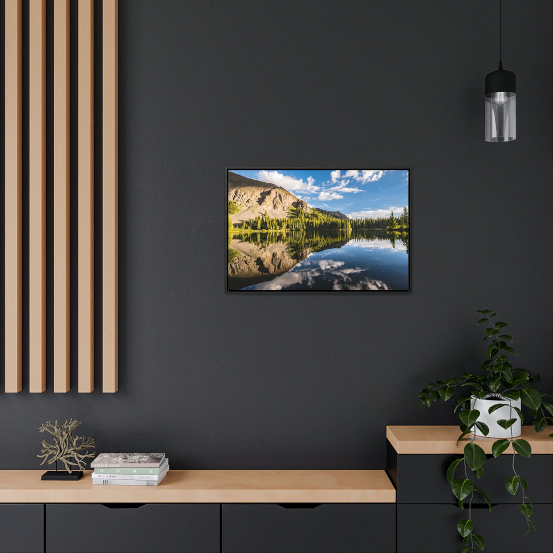 Mountain Scene Reflected - Canvas with Frame