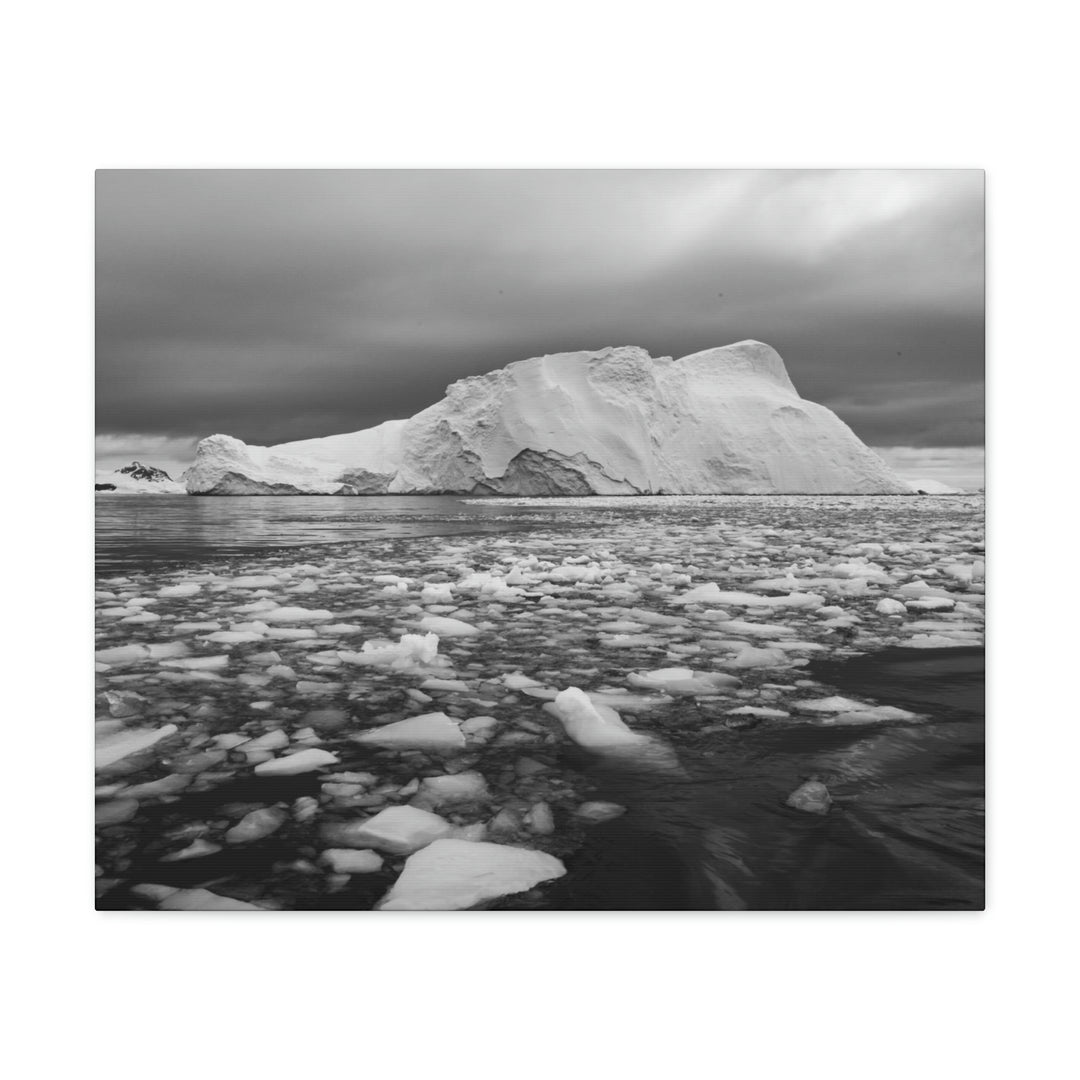 Lane of Ice In Black and White - Canvas