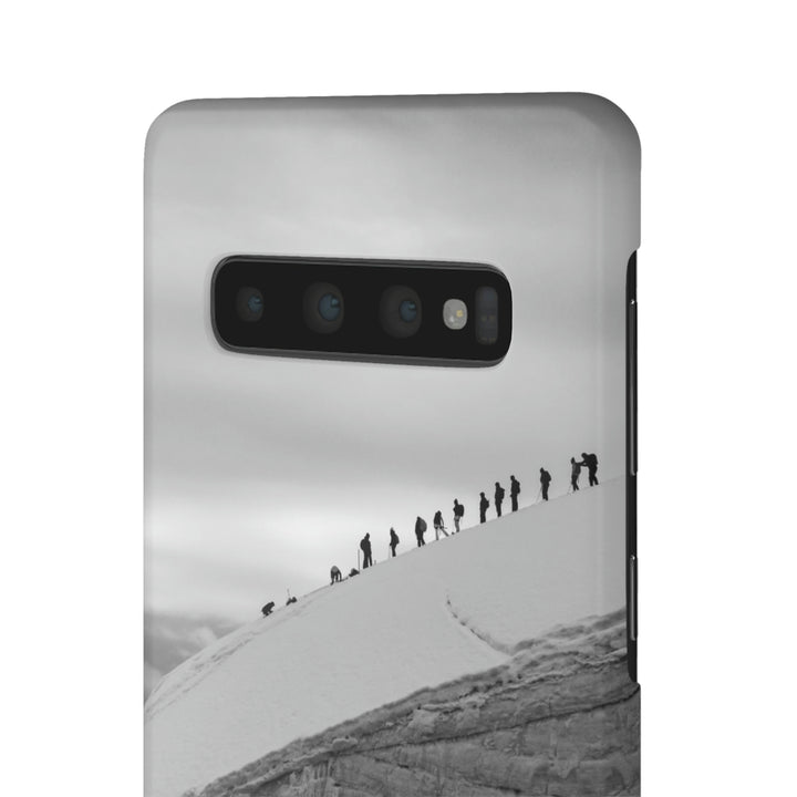 Preparing for the Climb in Black and White - Phone Case