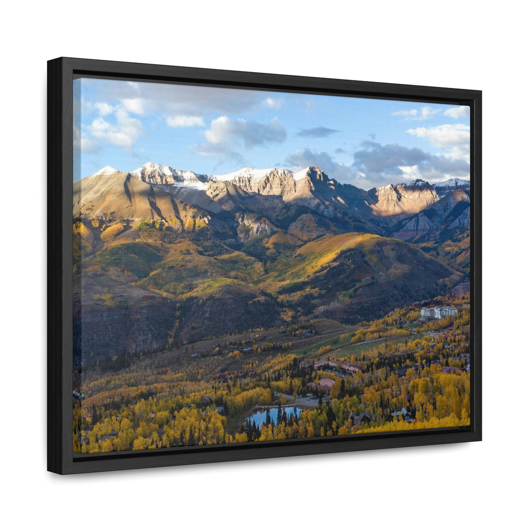 Glowing Mountainside - Canvas with Frame