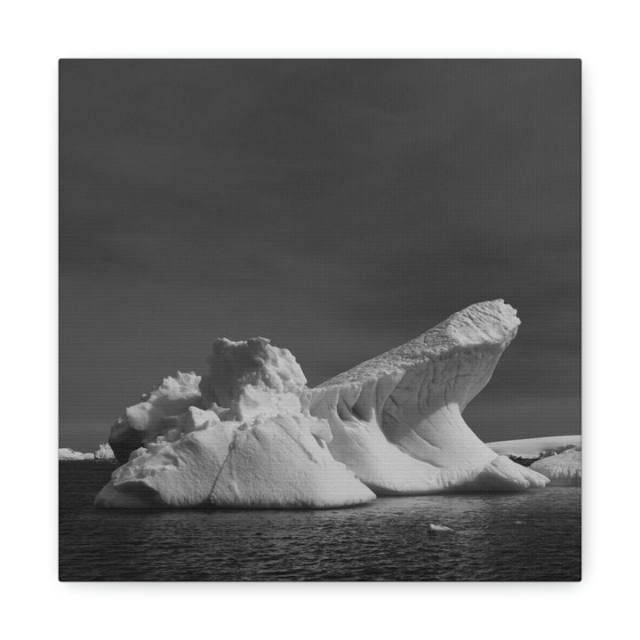 The Angles of an Iceberg in Black and White - Canvas