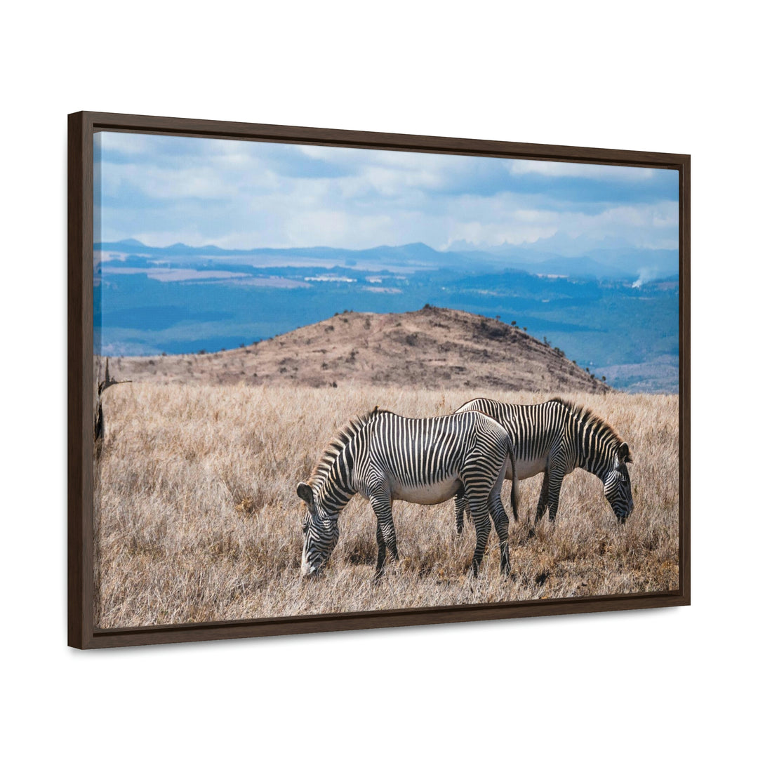 Zebra-Striped Expanse - Canvas With Frame