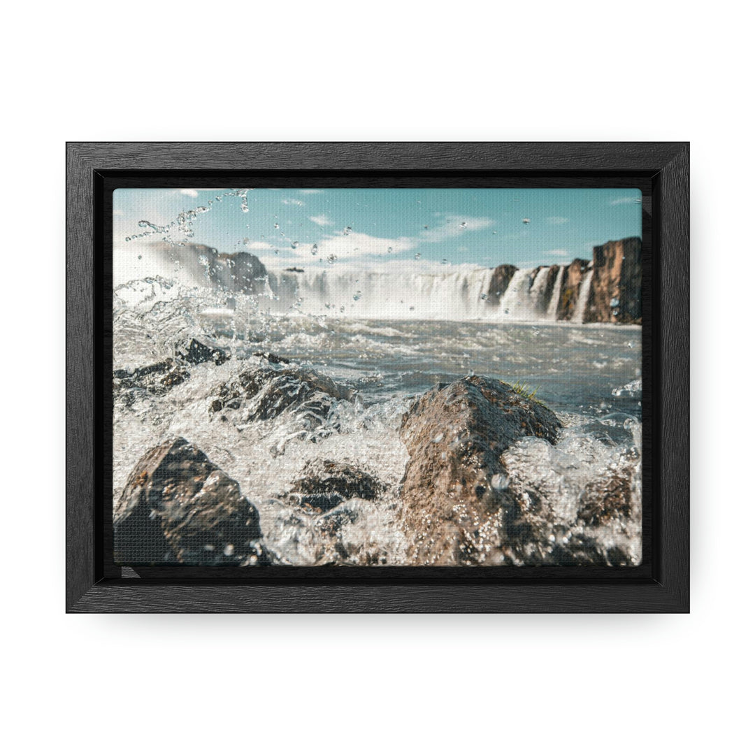 Goðafoss Splash - Canvas with Frame