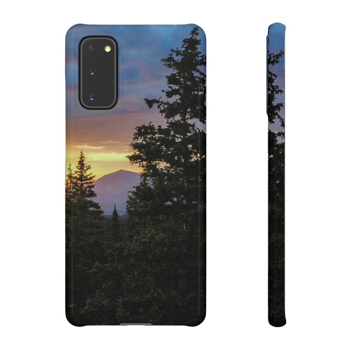 Rainy Sunset Through the Trees - Phone Case