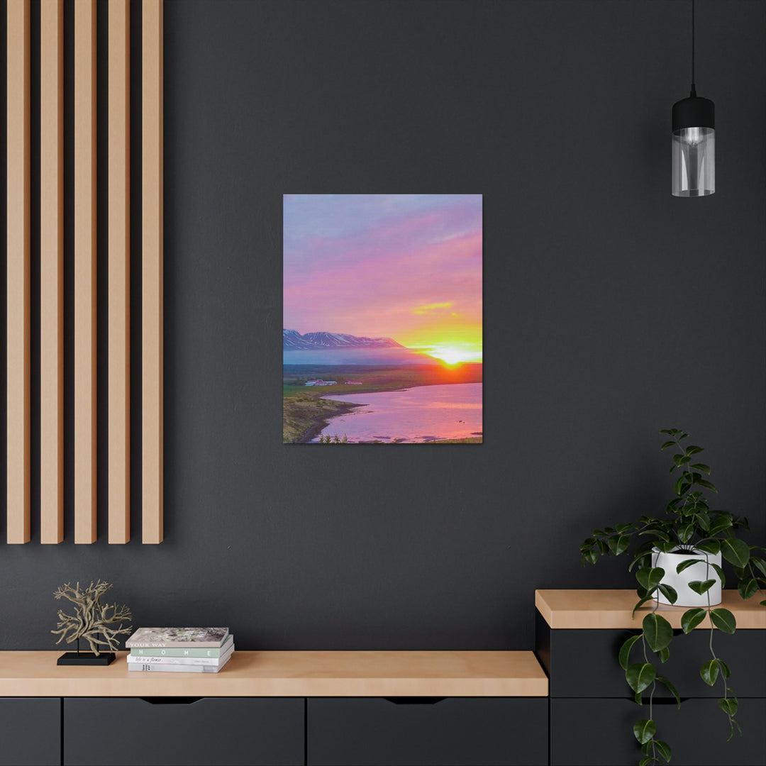 Sunset Over the Fjord Part 2 - Canvas