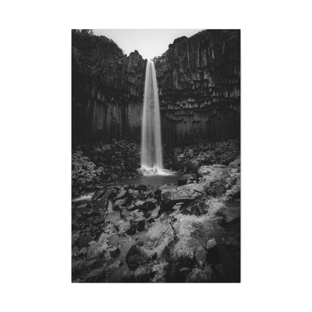 Svartifoss in Black and White - Canvas