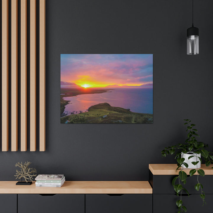 Sunset Over the Fjord Part 1 - Canvas