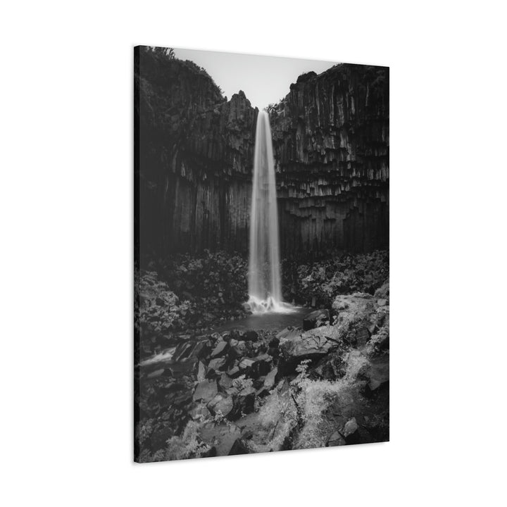 Svartifoss in Black and White - Canvas