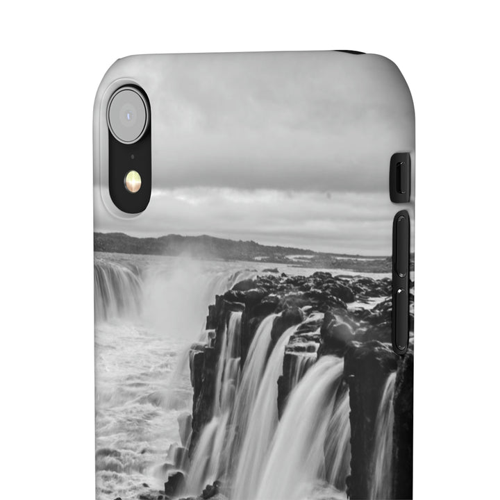 Selfoss in Black and White - Phone Case