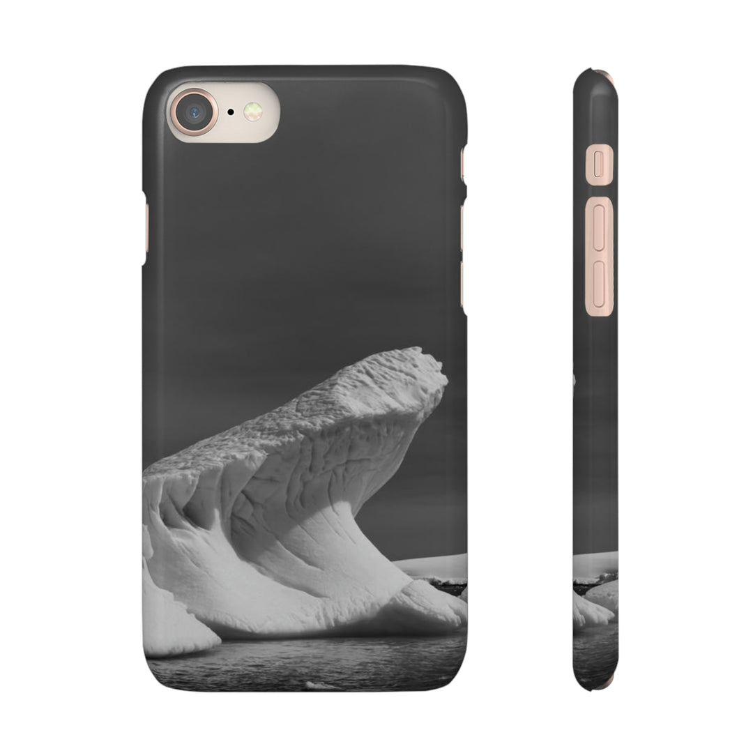 The Angles of an Iceberg in Black and White - Phone Case