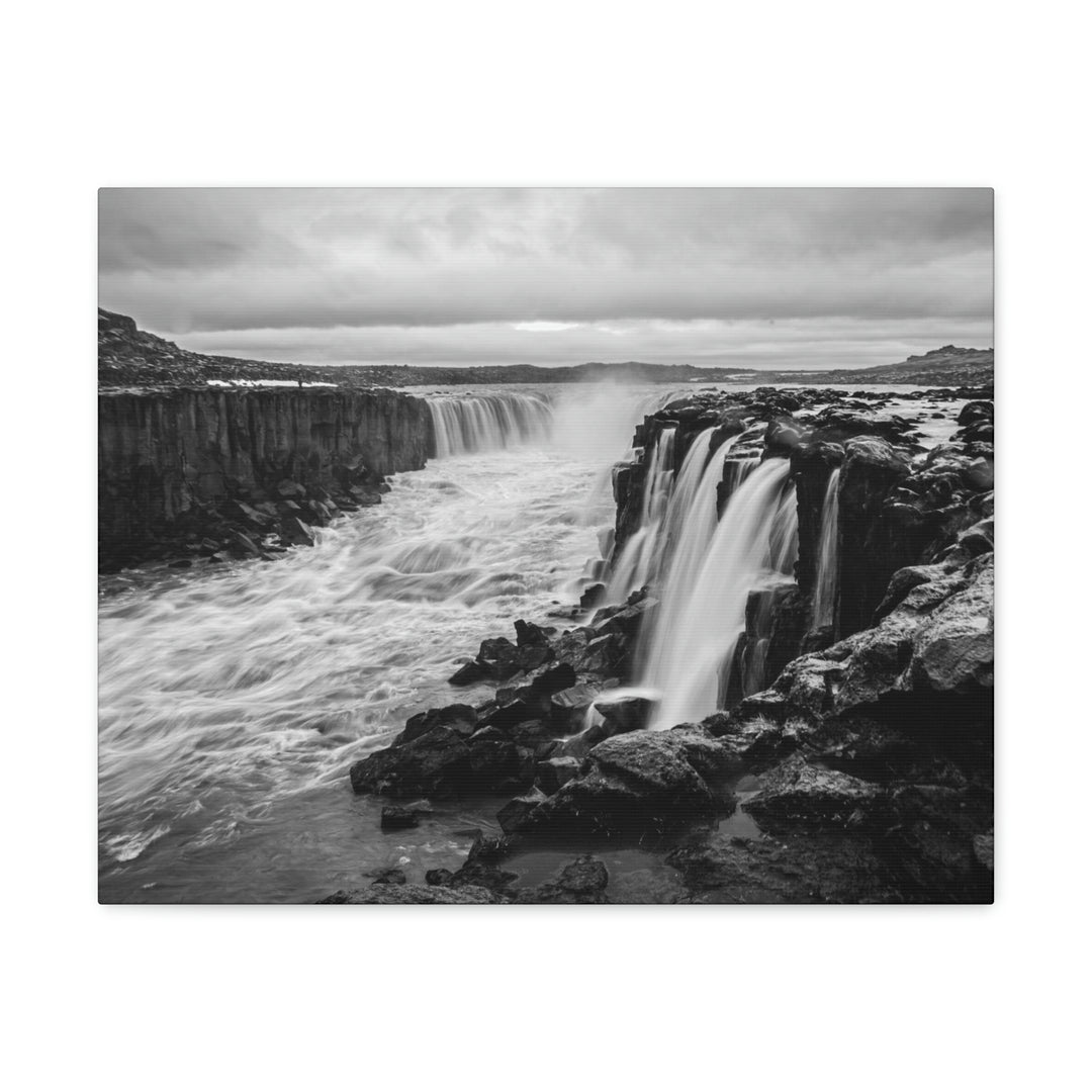 Selfoss in Black and White - Canvas