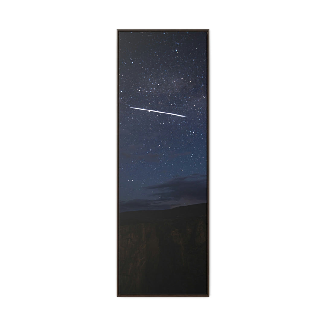 Starlink Above the Canyon - Canvas with Frame