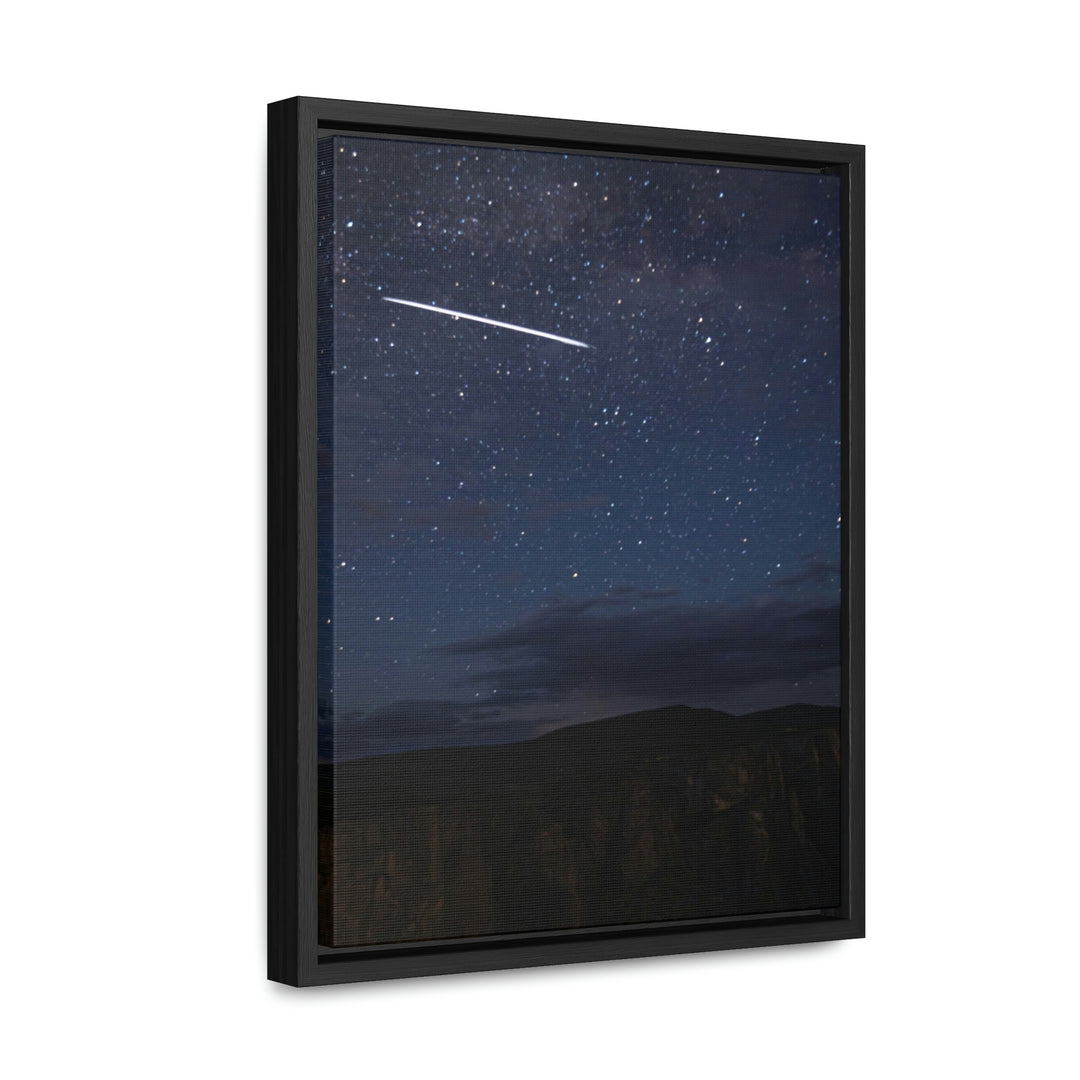 Starlink Above the Canyon - Canvas with Frame