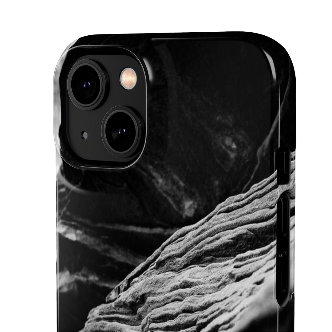 Layers of Rock in Black and White - Phone Case