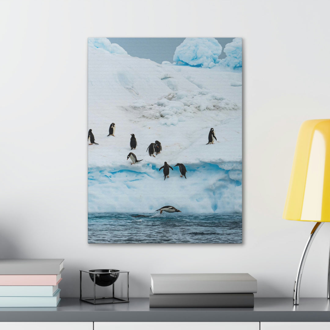 Porpoising Penguin - Canvas