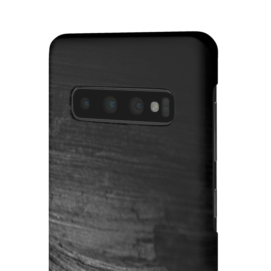 Sedimentary Rock Curves in Black and White - Phone Case