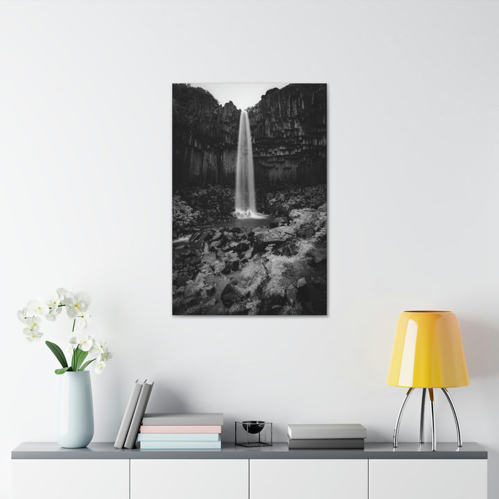 Svartifoss in Black and White - Canvas