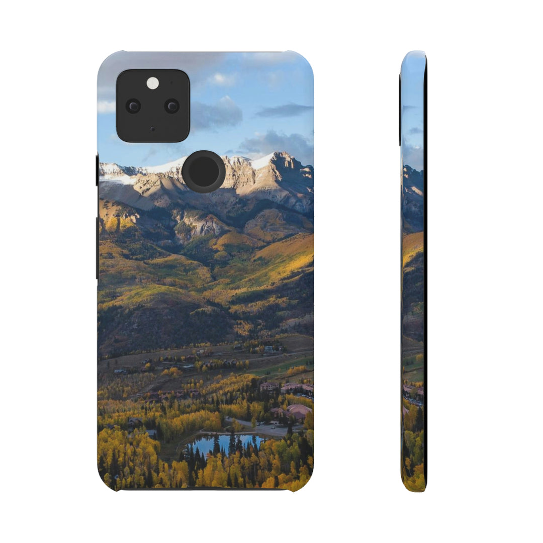 Glowing Mountainside - Phone Case