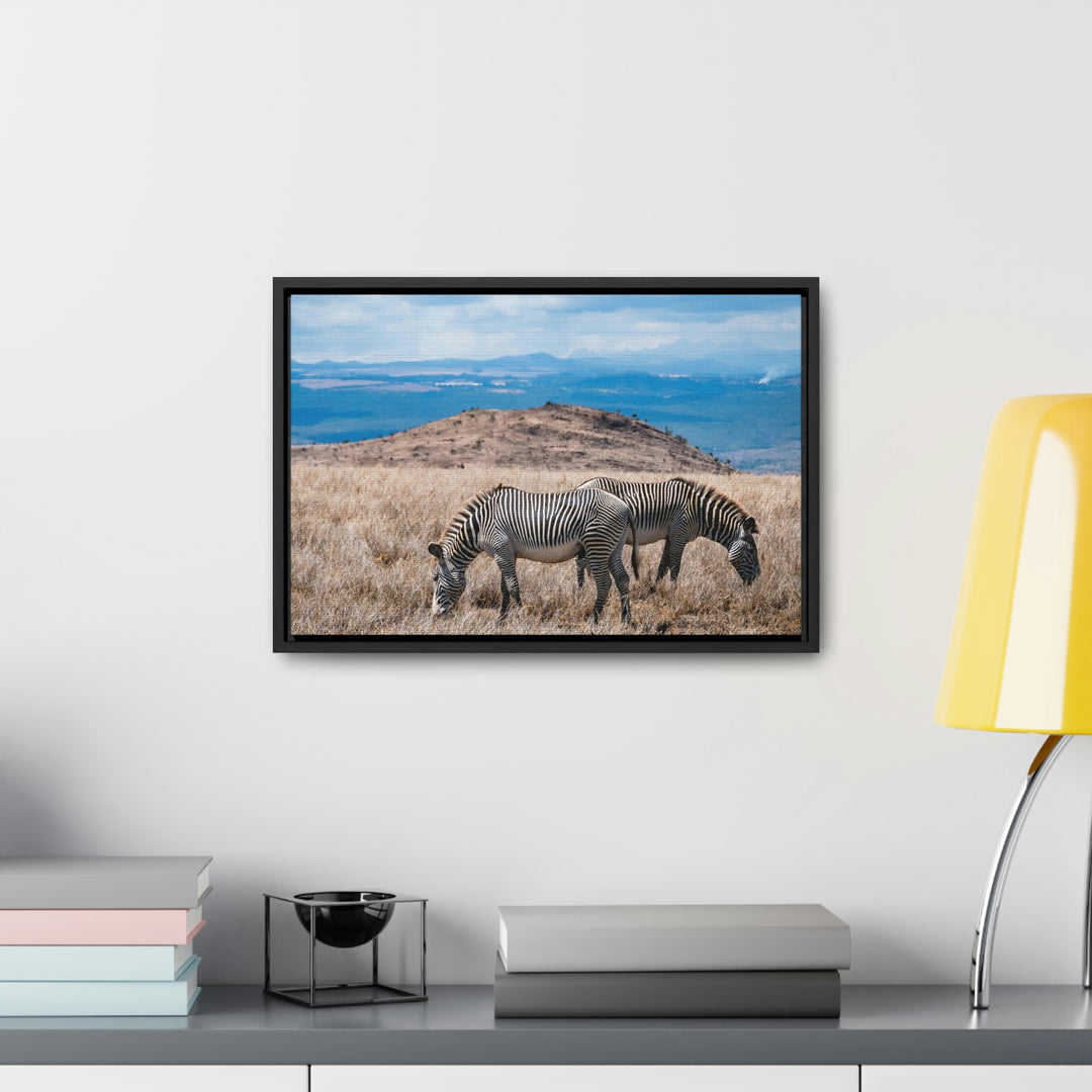 Zebra-Striped Expanse - Canvas With Frame