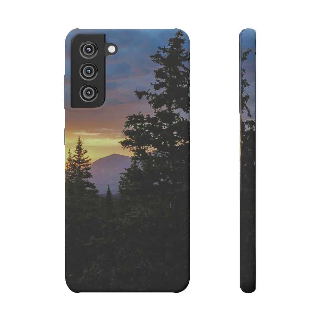 Rainy Sunset Through the Trees - Phone Case