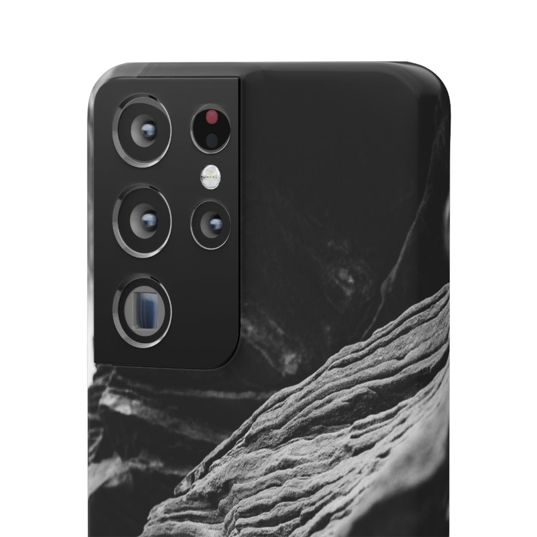 Layers of Rock in Black and White - Phone Case