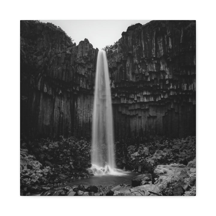 Svartifoss in Black and White - Canvas