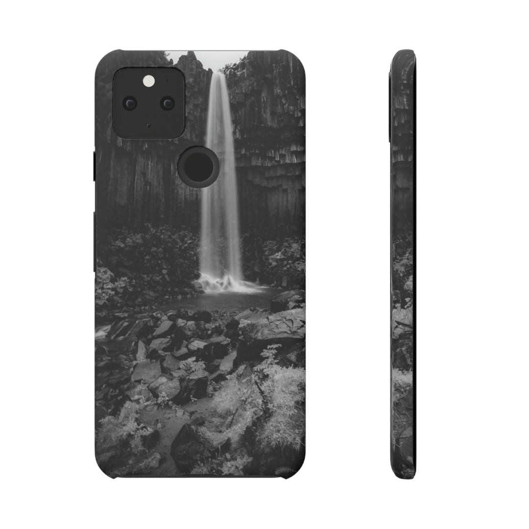 Svartifoss in Black and White - Phone Case