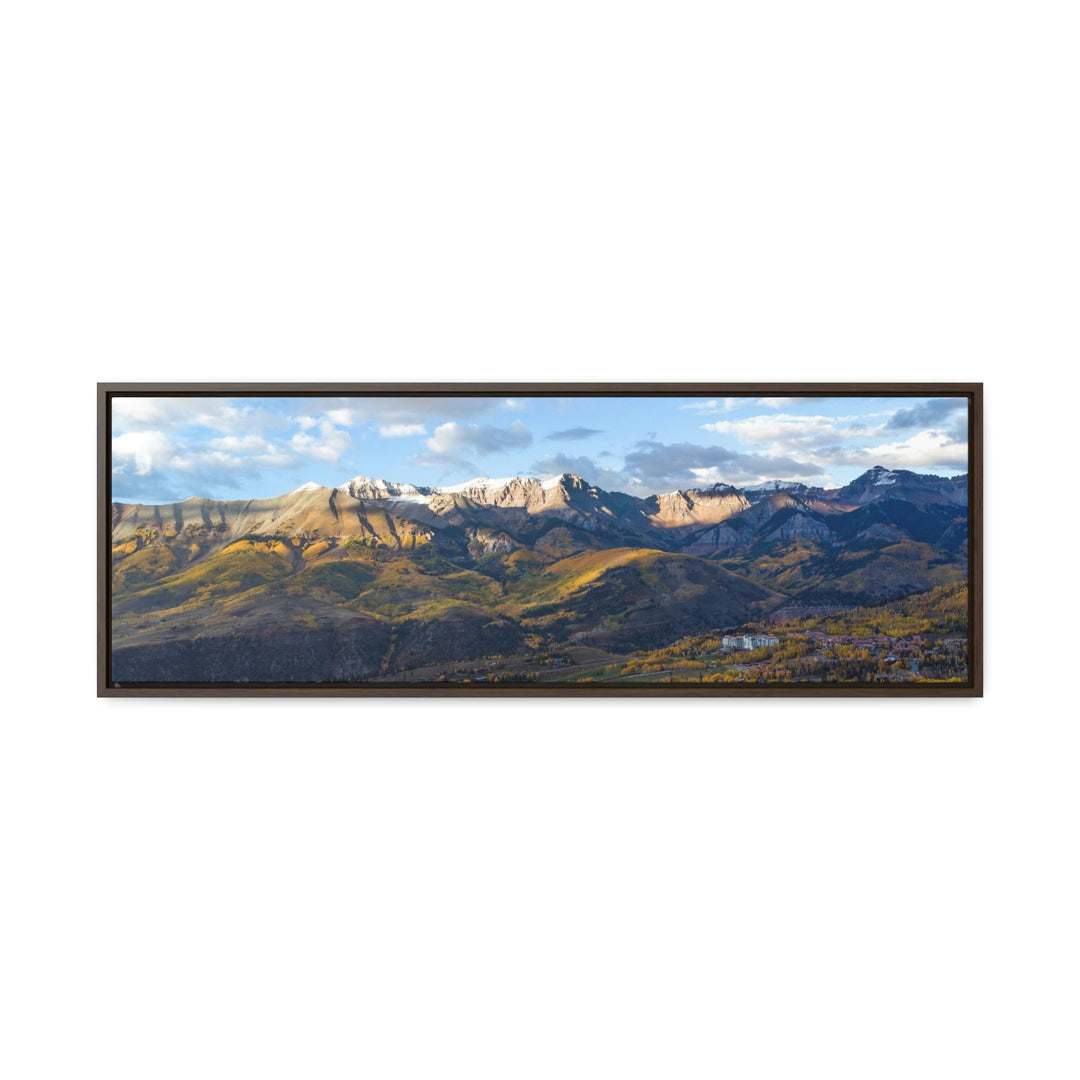 Glowing Mountainside - Canvas with Frame