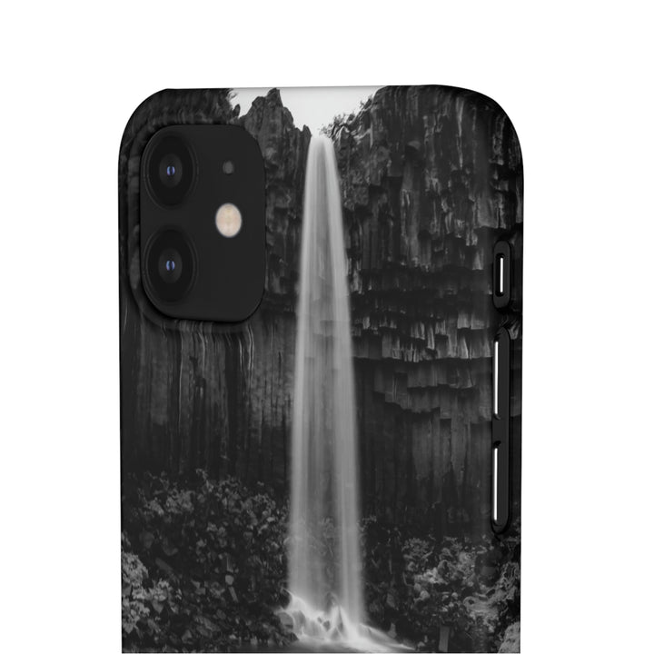 Svartifoss in Black and White - Phone Case