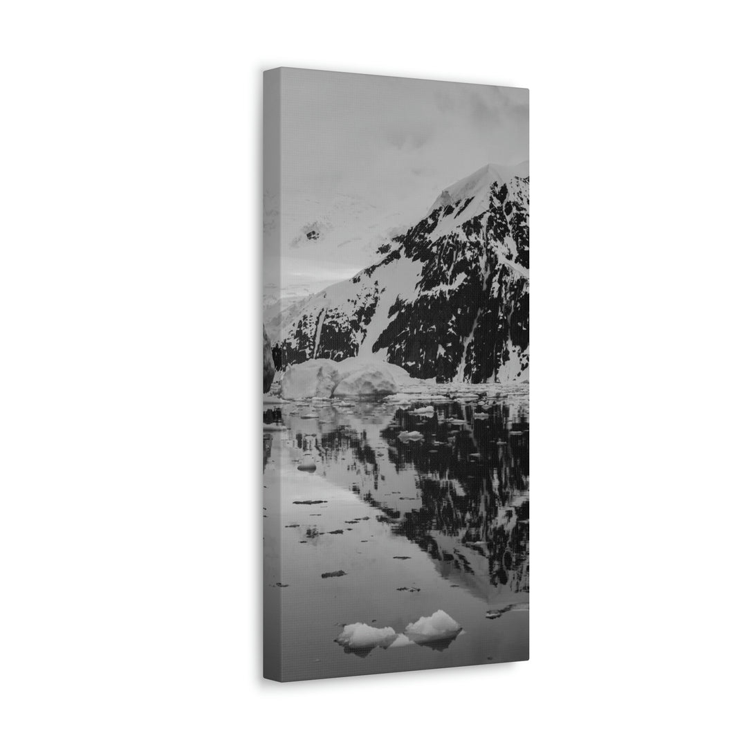 Reflected Calm in Black and White - Canvas