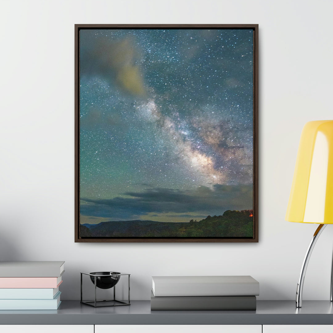 Milky Way Through the Clouds Part 1 - Canvas with Frame