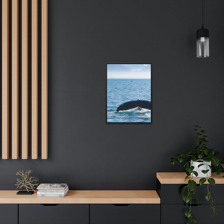 A Whale and A Mountain - Canvas with Frame