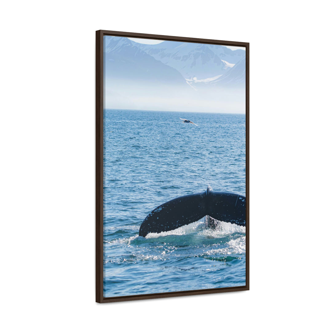 A Whale and A Mountain - Canvas with Frame