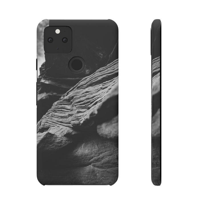 Layers of Rock in Black and White - Phone Case