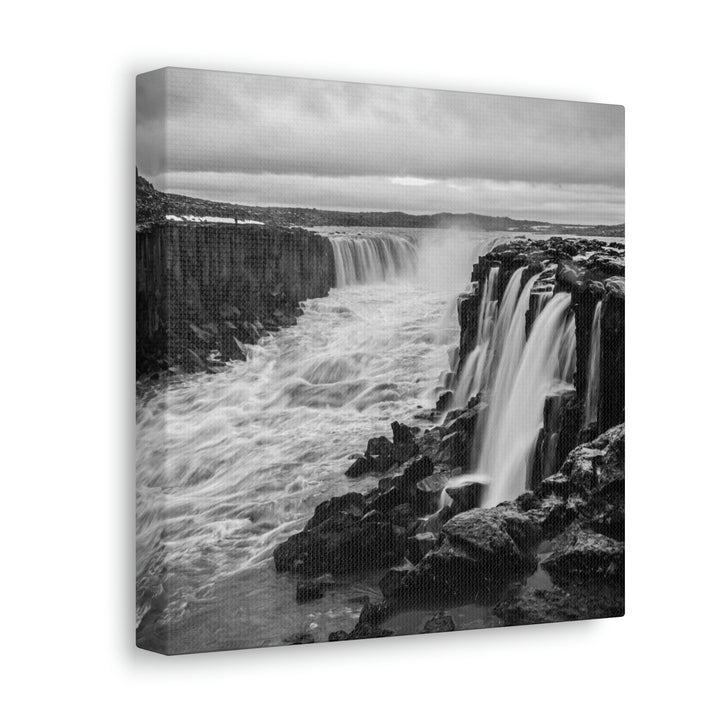 Selfoss in Black and White - Canvas