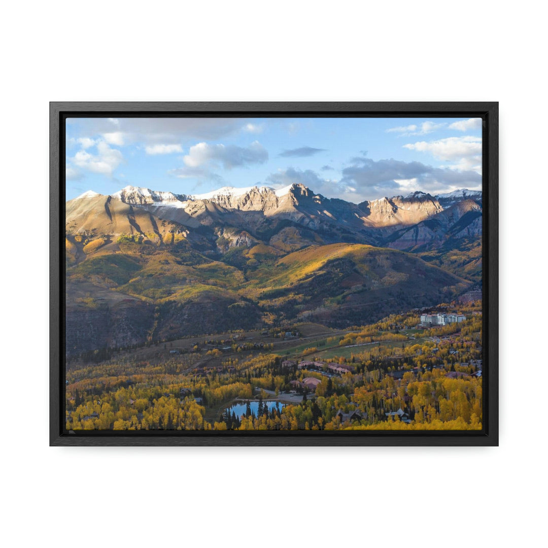 Glowing Mountainside - Canvas with Frame