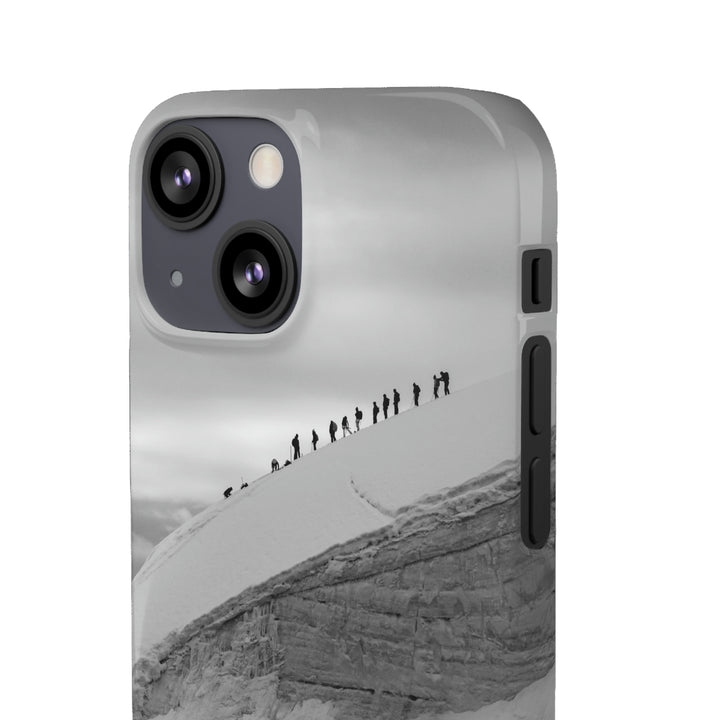 Preparing for the Climb in Black and White - Phone Case