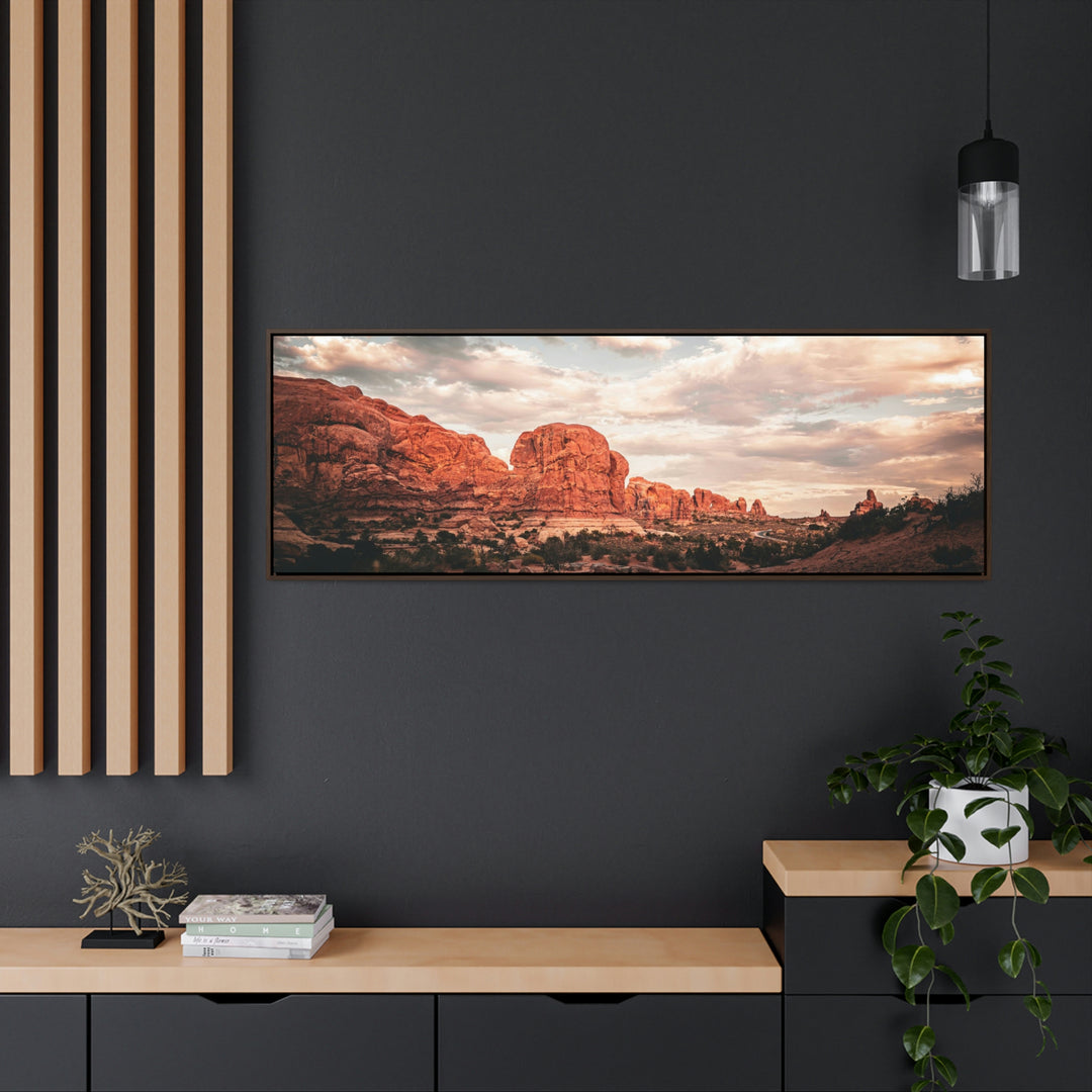 A Desert Sunset - Canvas with Frame