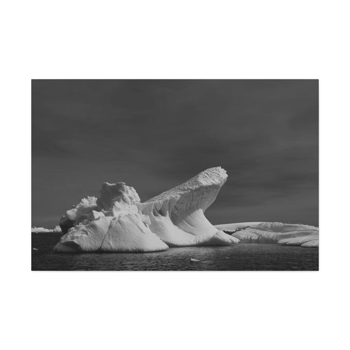 The Angles of an Iceberg in Black and White - Canvas