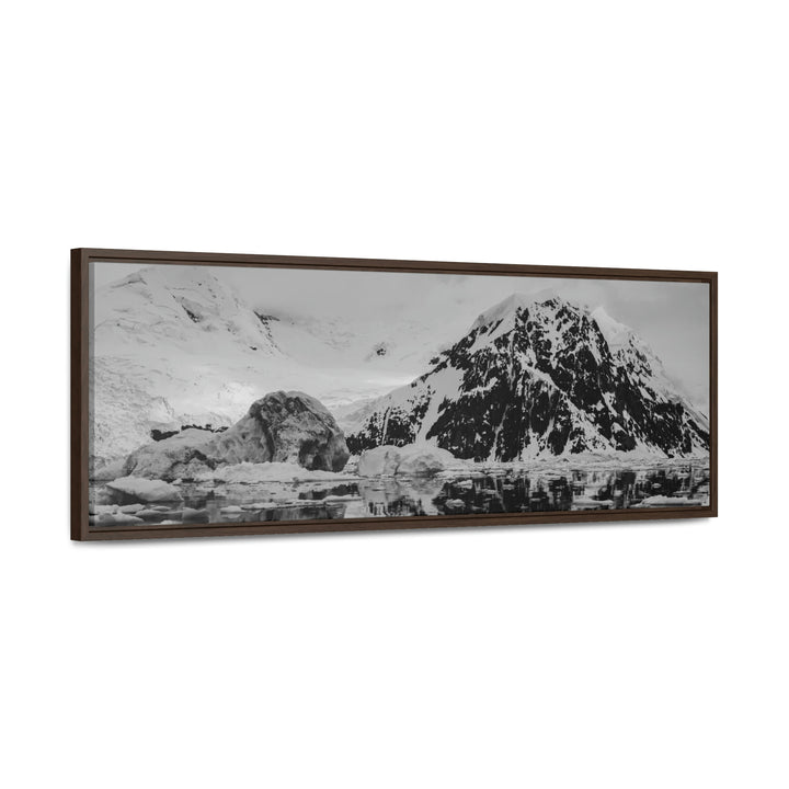 Reflected Calm in Black and White - Canvas with Frame