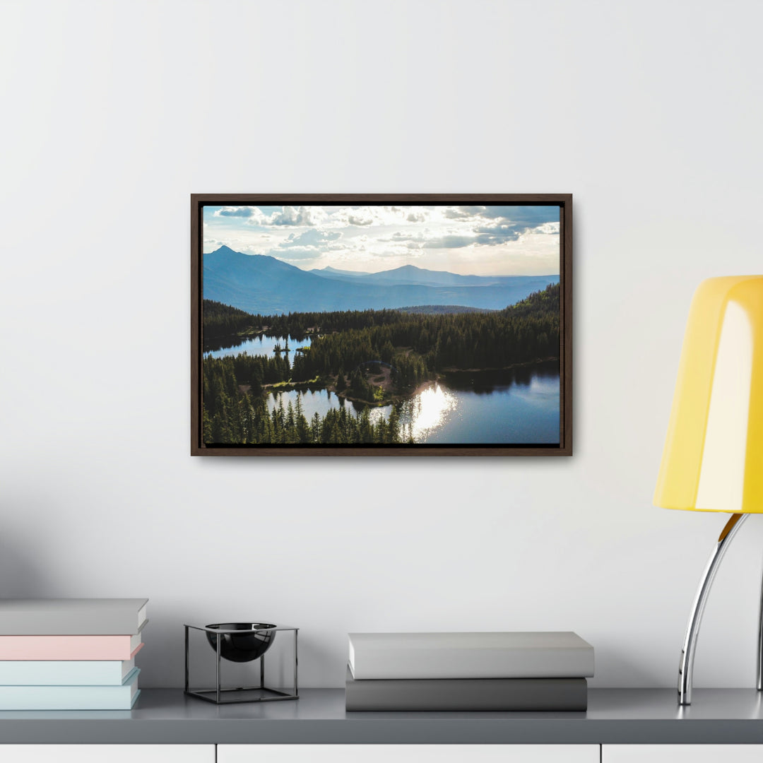 Cool Mountain Lakes - Canvas with Frame